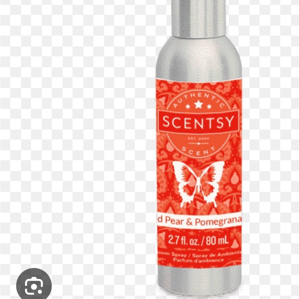 Scentsy Red Pear & Pomegranate Spray in Silver Bottle